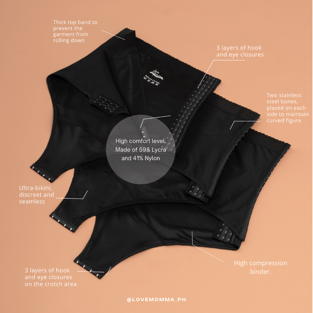 CURVE Ultra Bikini Postpartum Post Surgery Recovery Shapewear Binder by Love Momma (w/ steel bones)