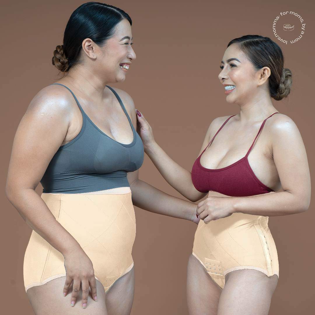 CREAM Ultra Bikini Postpartum Post Surgery Recovery Shapewear Binder by Love Momma (no steelbones)