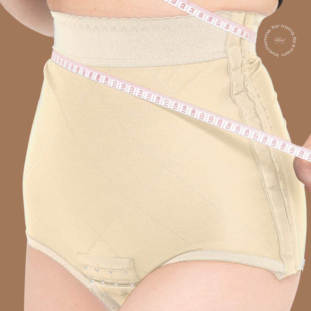 CREAM CURVE Ultra Bikini Postpartum Post Surgery Recovery Shapewear Binder by Love Momma (w/ steel bones)